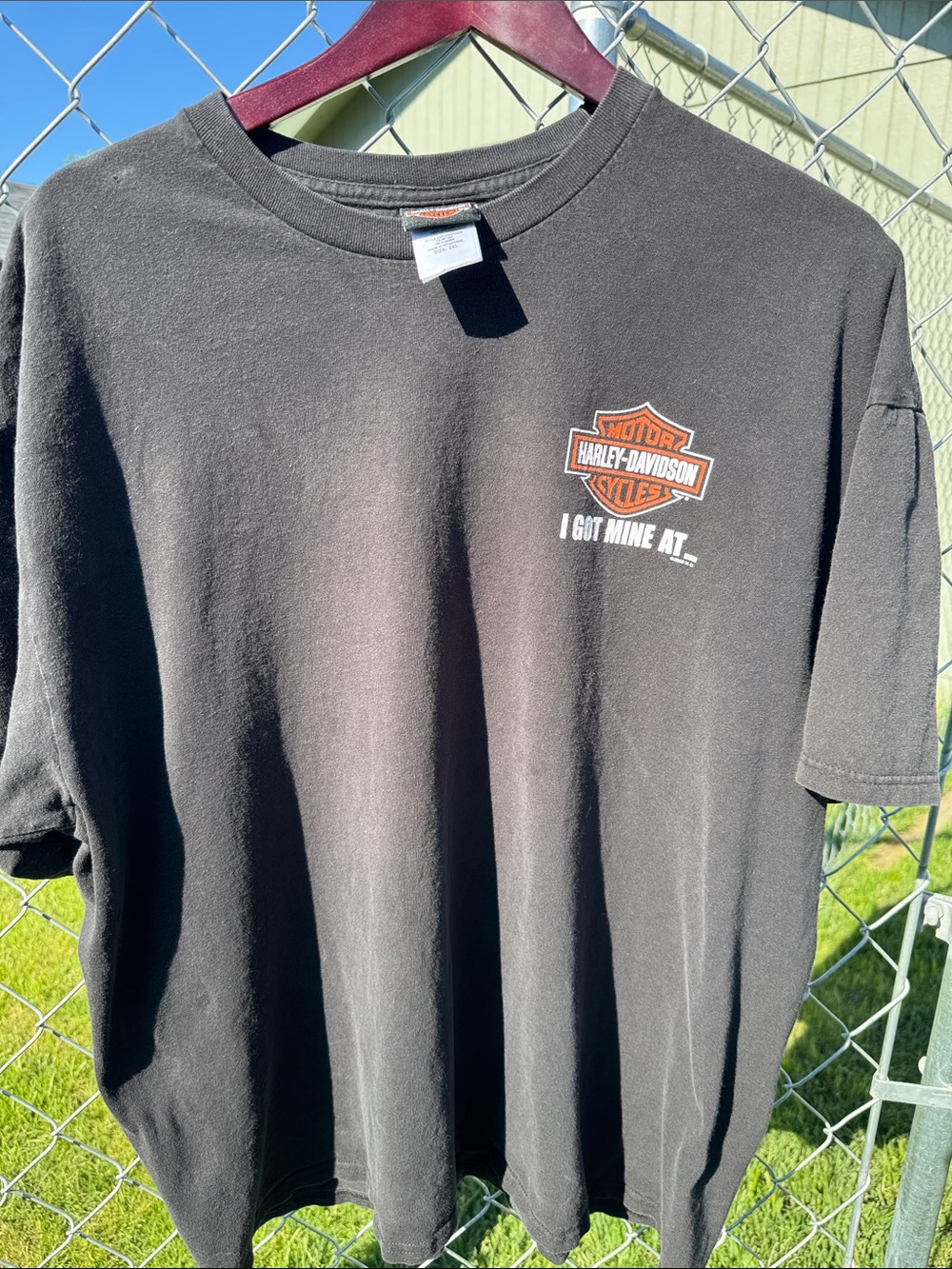 Harley-Davidson Black Short Sleeve Tee with Orange Logo
